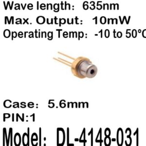 DL-4148-031 4148-031 635nm 10mW 5.6mm 1-pin Laser diode