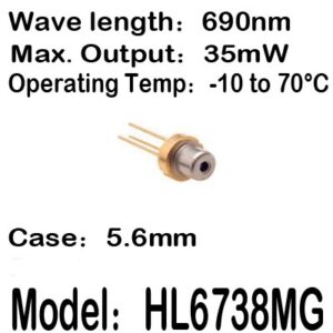 HL6738MG 690nm 35mW 5.6mm Laser diode