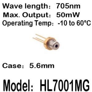HL7001MG 705nm 50mW 5.6mm Laser diode