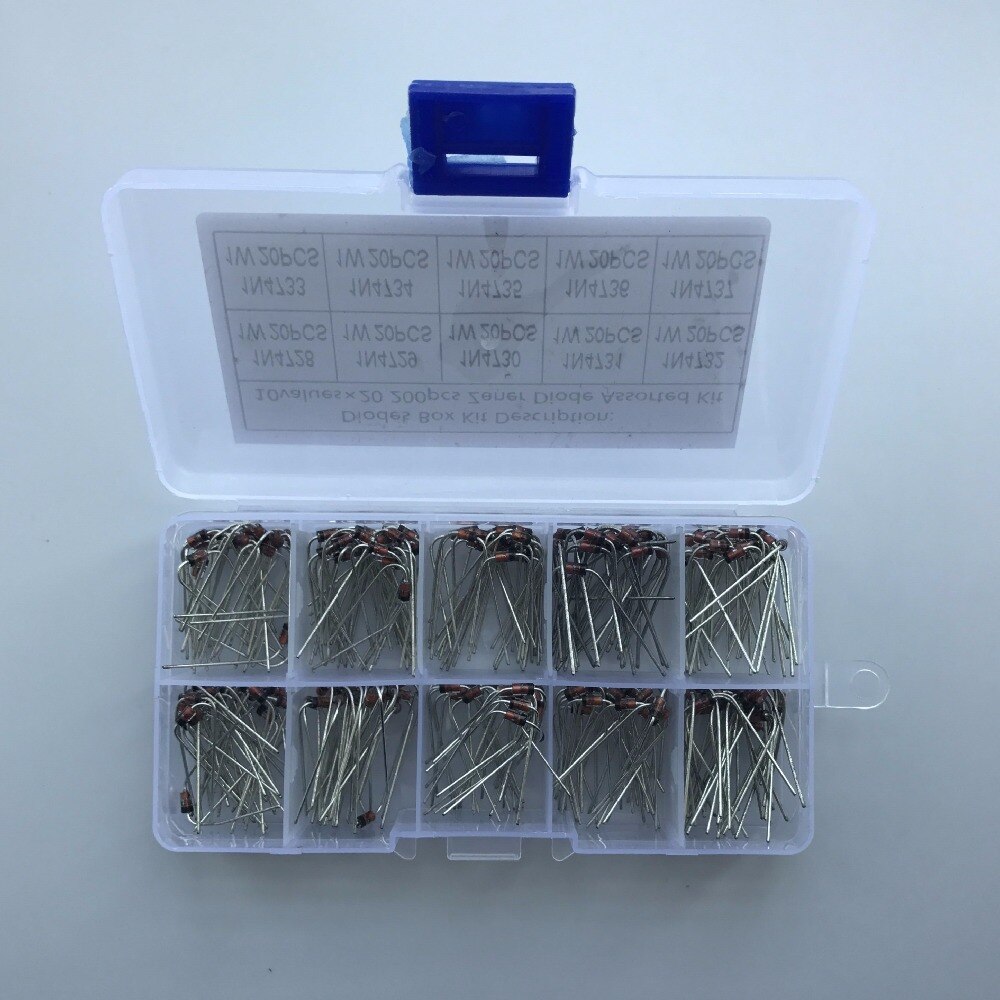 10 Values 200pcs (1N4728~1N4737) 1N4729 1N4730 1N4731 1N4732 1N4733 1N4734 1N4735 1N4736 Zener Diode Assortment Electronic Kit - Image 2