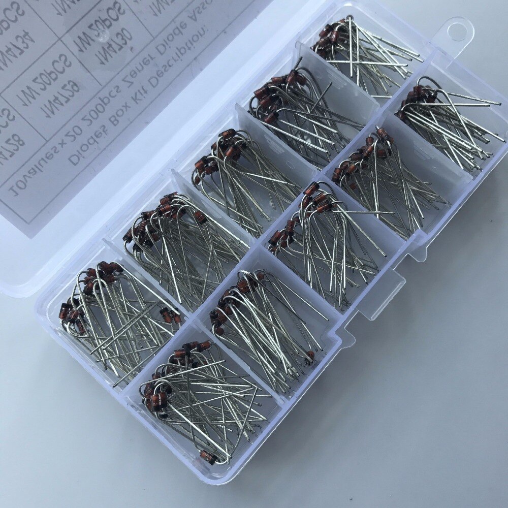 10 Values 200pcs (1N4728~1N4737) 1N4729 1N4730 1N4731 1N4732 1N4733 1N4734 1N4735 1N4736 Zener Diode Assortment Electronic Kit - Image 4
