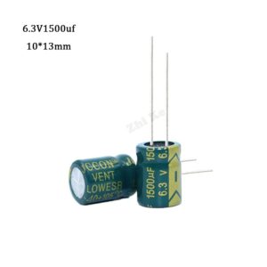 10 pcs 6.3 V 1500 uF High frequency low impedance Aluminum electrolytic capacitor 1500 uF 6.3 V 10*13 mm 20% 105C