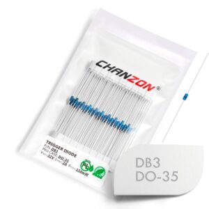 (100 Pcs) DB3 DIAC Bidirectional Trigger Diode 2A 32V 150mW DO-35 (DO-204AH) DB-3 Axial Silicon Diodes DB 3