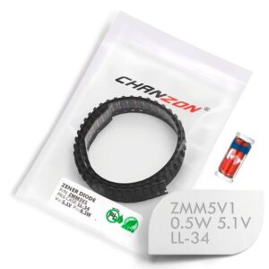 100 Pcs SMD Zener Diode 0.5W 5.1V ZMM5V1 LL-34 SOD-80 MiniMELF 1206 0.5 Watt 5.1 Volt ZMM 5V1