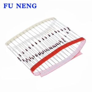 100PCS 1/2W DO-35 BZX55C3V3 4V7 5V1 6V2 6V8 7V5 8V2 9V1 10V 11V 12V 13V 15V 18V 24V 30V 3.3/4.7/5.1/6.8/7.5/8.2/9.1V Zener Diode