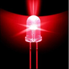 100PCS 5mm Round Red Super bright emitting diode LED Light 5000MCD