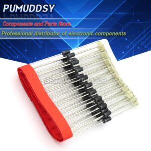 100PCS Schottky Diode 1N5817 1N5819 1N5399 1N4937 1N4004 1N4001 1N4007 UF4007 HER107 FR207 FR157 FR107 RL207 DO-41