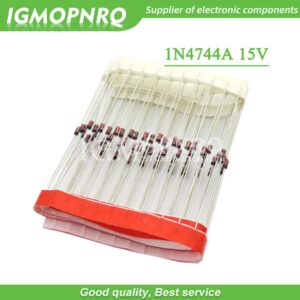 100PCS Zener diode 1W 15V 1N4744A 1N4744 DO-41 1W Zener diode