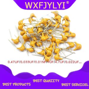 100Pcs 50V monolithic ceramic capacitor 10PF ~ 10UF 22PF 47NF 220NF 1NF 4.7UF 1UF 100NF 330NF 0.1UF 102 104 105 106 103 473 334