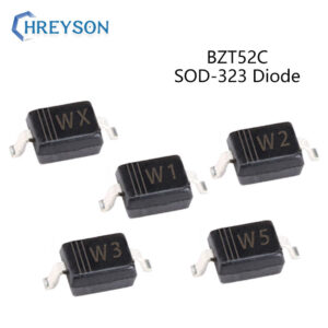 100Pcs SMD Zener Diode BZT52C4V7S W7 BZT52C5V1S W8 BZT52C5V6S W9 BZT52C6V2S WA BZT52C6V8S WB BZT52C7V5S WC BZT52C8V2S WD SOD-323