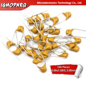 100Pcs monolithic capacitor 680NF 0.68UF 684 50V 10% Pitch 5.08MM ceramic capacitor 0805