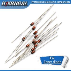 100pcs 1W Zener diode DO-41 3V 3V3 3V6 3V9 4V3 4V7 5V1 5V6 6V2 6V8 7V5 8V2 9V1 10V 11V 12V 13V 15V 1N4733A 1N4742A 1N4728A