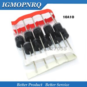 10PCS 10A10 R-6 DIP 10A 1000V 10a10 electrical Axial Rectifier Diode NEW