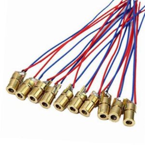 10PCS 5V 650nm 5mW Adjustable Laser Diode Module Red Sight Copper Head Mini Laser Dot Pointer