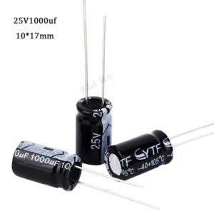 10PCS Higt quality 25V1000UF 10*17mm 1000UF 25V 17*10 Electrolytic capacitor