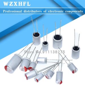 10Pcs DIP Solid Electrolytic Capacitor 25V 35V 50V 63V 100V 10UF 47UF 100UF 220UF 270UF 330UF 470UF 560UF 680UF 820UF 1000UF