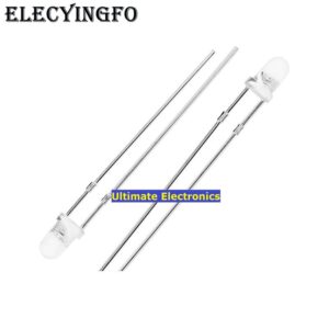 10pcs/1000pcs 3mm Photodiode LED Type F3 Phototransistor Round Head Transparent