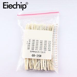 1206 SMD Ceramic Capacitor set 1pF-10uF 36Values *20pcs capacitors assortment kit 22PF 47PF 22NF capacitance sample package