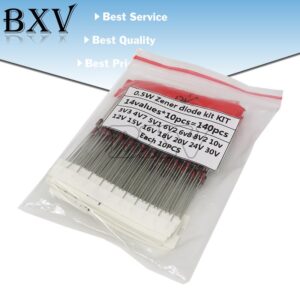 14values*10pcs=140pcs Assorted Assortment Set New Electronic Diy Kit 1/2W 0.5W Zener Diode 3.3-30V
