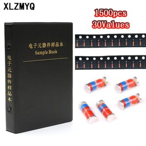 1500pcs LL34 1/2W SMD Zener Diode Package Assorted Kit 30Values 0.5W eries Sample Book Sample Kit 3V 3.3V 4.7V 5.1V 5.6V 7.5V