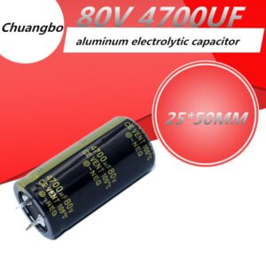 2-5Pcs JCCON Audio Electrolytic Capacitor 80V4700UF 80V 4700UF 25*50MM For Audio Hifi Amplifier High Frequency Low ESR Speaker