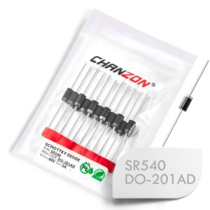 (20 Pcs) SR540 (SB540) Schottky Barrier Rectifier Diodes 5A 40V DO-201AD (DO-27) Axial 5 Amp 40 Volt SR 540