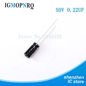 20PCS/LOT 0.22uF 50V Aluminum electrolytic capacitor 50v 0.22uf 4*7 Electrolytic capacitor