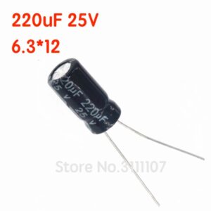 20PCS/LOT 220UF 25V 6.3*12 Aluminum electrolytic capacitor Electrolytic Capacitor 25v 220uf