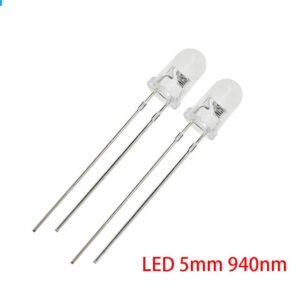 20PCS/Lot 5mm Infrared LED Diode 940nm Light Emitting Diode Lamp 5 mm (Transparent Water Clear Lens Through Hole 940 nm) New