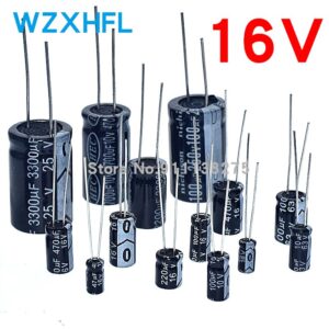 20pcs Aluminum Electrolytic Capacitor 16V 22UF 33UF 47UF 100UF 220UF 330UF 470UF 680UF 1000UF 1500UF 2200UF 3300UF 4700UF