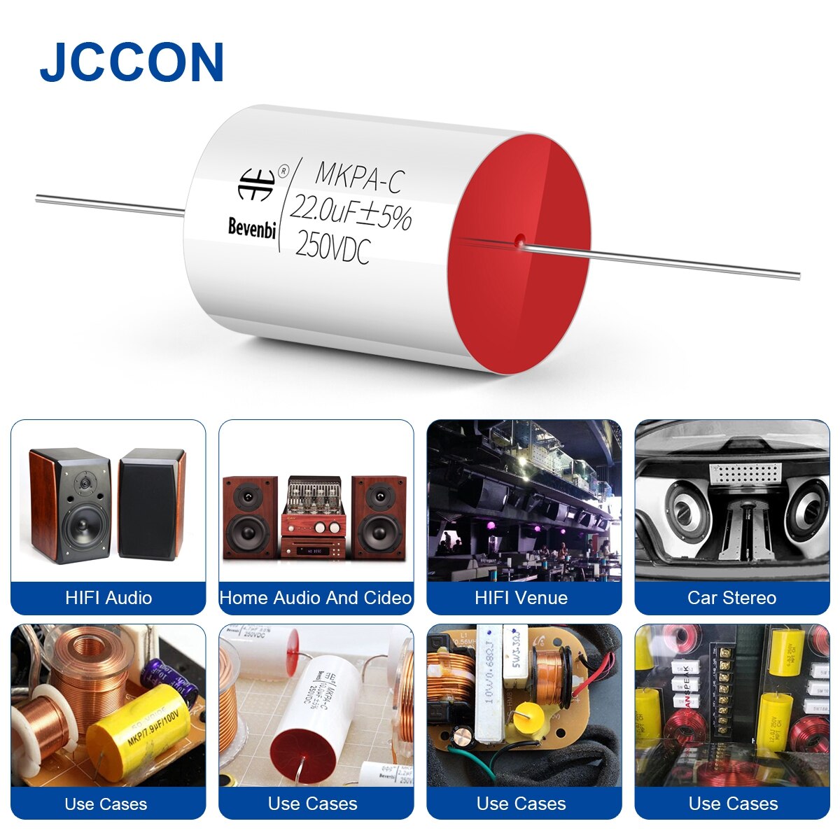 2Pcs MKP Capacitor 250V 0.22UF-68UF Frequency Divider Metallized Polypropylene Film HIFI Audio Fever Capacitor MKPA-C Series - Image 3