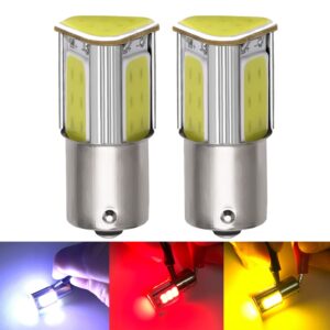 2pcs 1156 P21w Ba15s 1157 Bay15d P21/5W Led COB Auto Brake Light White Red Yellow Car Bulbs Rear Turn Signal Lamp Parking 12v