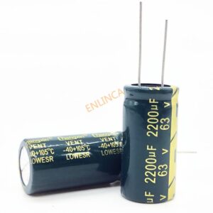 2pcs/lot 63V 2200UF 18*35 high frequency low impedance aluminum electrolytic capacitor 2200uf 63V 20%