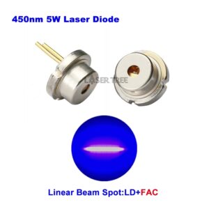 450nm 5W, high power blue laser diode,with FAC, compressed spot technology, linear beam spot