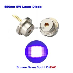 450nm 5W, high power blue laser diode,with FAC, compressed spot technology, square beam spot