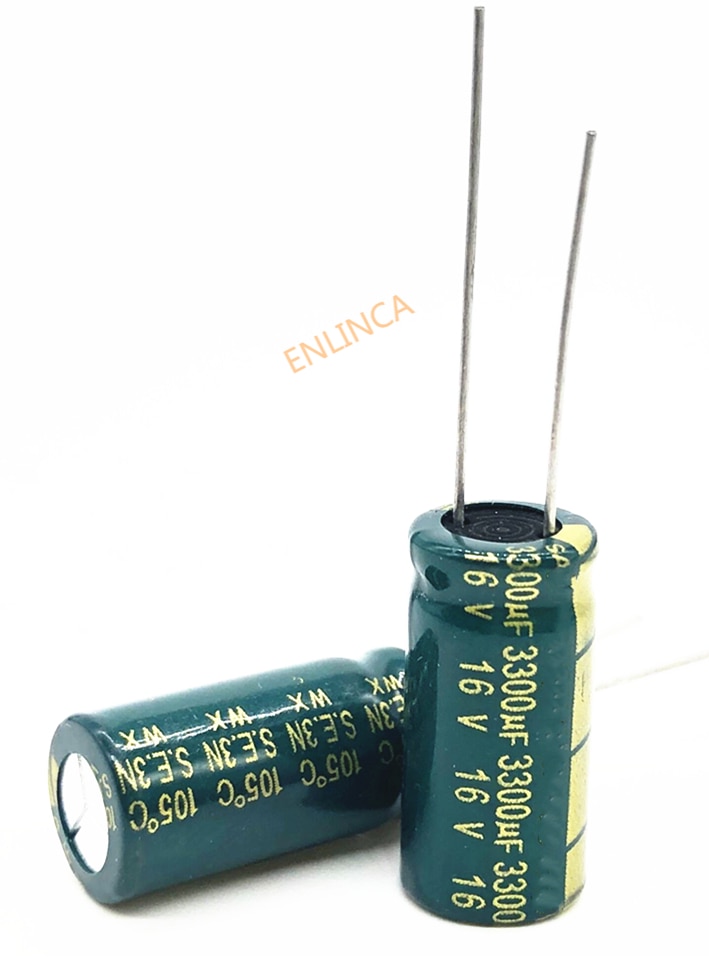 5-10pcs/lot 16v 3300uf high-frequency low-impedance high frequency low impedance aluminum electrolytic capacitor 3300uf 16v 20%