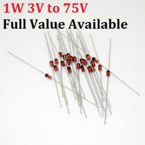 50PCS 1W Zener diode IN4743A/13V IN4744A/15V 1N4745A/16V IN4746A/18V IN4747A/20V IN4748A/22V IN4749A/24V IN4750A/27V IN4751A/30V