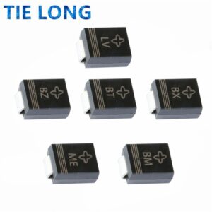 50Pcs SMD TVS Diode SMBJ5.0A SMBJ6.0A SMBJ6.5A SMBJ6.8A SMBJ7.0A SMBJ7.5A SMBJ8.0A SMBJ8.5A SMBJ10A SMBJ11A 600W 5V-440V SMB