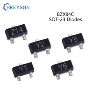 50Pcs SMD Zener Diode 2.4V-39V BZX84C5V1 Z2 BZX84C6V2 Z4 BZX84C6V8 Z5 BZX84C9V1 Z8 BZX84C11 Y1 BZX84C16 Y5 BZX84C39 Y14 SOT-23