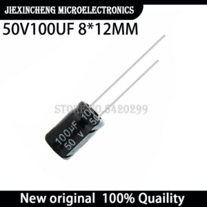(50pieces) 50V100UF 8*12MM electrolytic capacitor 100UF 50V 8*12 Higt quality