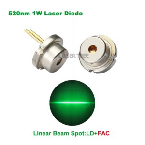 525nm/520nm 1W, high power green laser diode,with FAC, compressed spot technology, linear beam spot