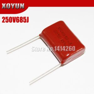 5PCS 250V685J 6.8UF CBB Pitch 25mm 250V 685J CBB Polypropylene Film Capacitor