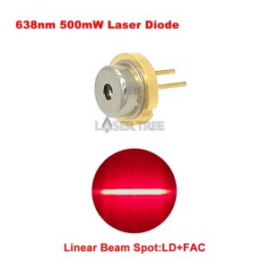 638nm 500mW, high power red laser diode,with FAC, compressed spot technology, linear beam spot