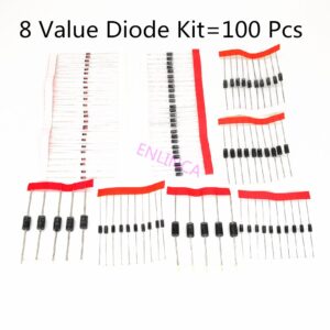 8 Value Diode Kit 1N4007 DIODE 1N4148 1N5817 1N5819 1N5399 1N5408 1N5822 FR107 FR207 1N4001 1N4002 1N4003 1N4004 1N4005 1N60