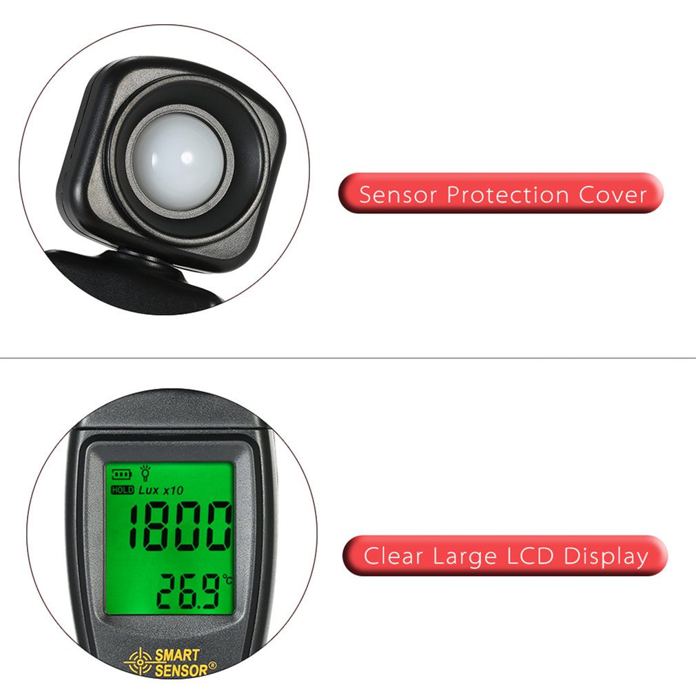 AS803 Smart Digital Light Meter Luminosity Checker Light Meter 1-200000 Lux Tools Photometer Spectrometer Actinometer - Image 4