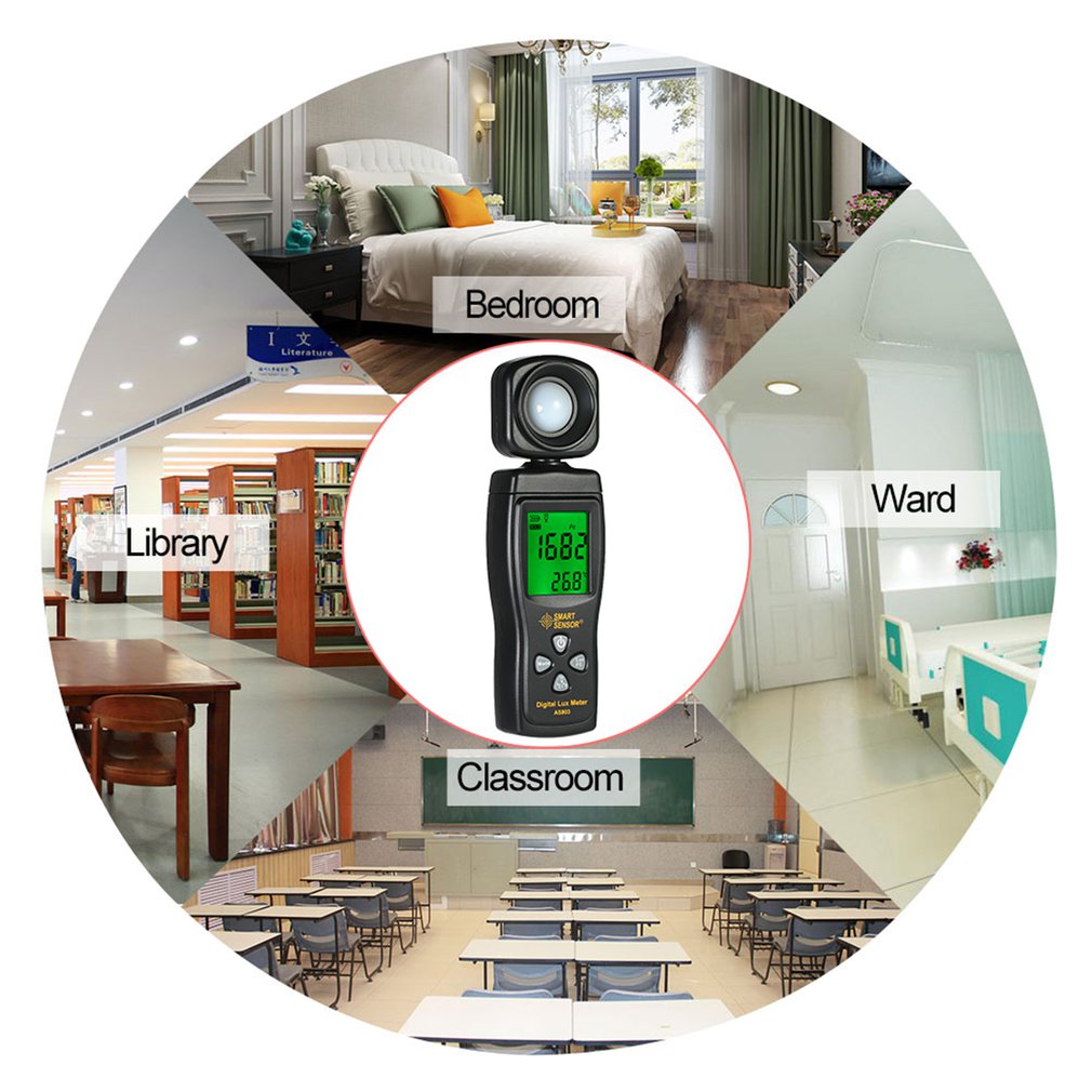 AS803 Smart Digital Light Meter Luminosity Checker Light Meter 1-200000 Lux Tools Photometer Spectrometer Actinometer - Image 5