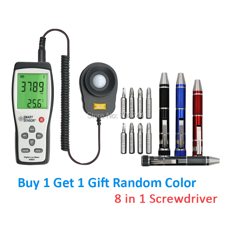 AS823 Digital Lux Meter Light Meter Illuminance Flow Meter Light Measurement 1~100.000lux
