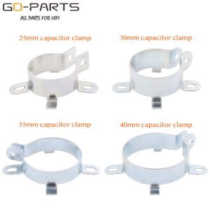 Capacitor Clamp Durable Capacitor Bracket Clamp Holder Clap 25mm 30mm 35mm 40mm Mounting Clip Tin Plated 2PCS