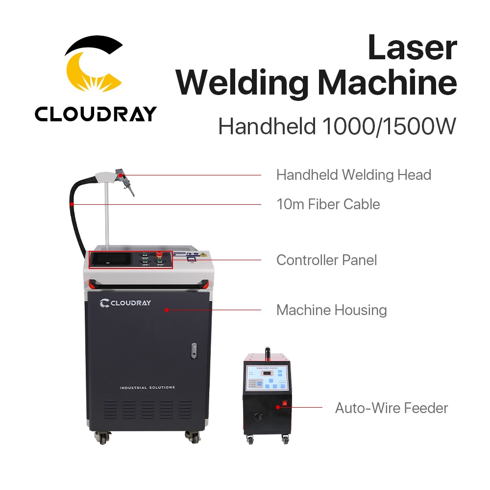 Cloudray 1080nm Laser Welding Machine 1000W 1500W Handheld Raycus Laser 220V 50Hz Auto-Wire Feeder for Metal Butt Spot Weling - Image 2