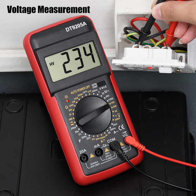 DT9205A Professional Digital Multimeter Tester Manual Range Voltage Current Meter Handheld Automotive Multimeter for Beginner - Image 6